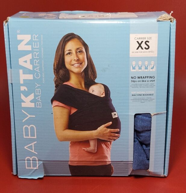 Baby K’tan Original Baby Wrap Carrier Infant & Child Sling Size XS Denim