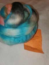 Spunky Eclectic Roving 4 oz Handpainted Romney   "Eclipse"