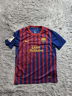 BARCELONA BARCA 2011/2012 FOOTBALL SHIRT JERSEY HOME NIKE ORIGINAL SIZE YOUNG L
