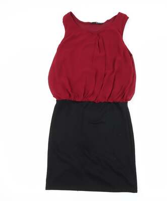 Glance Bodycon Damen lila Polyestermischung Größe S U-Boot-Ausschnitt