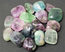 8 oz Fluorite Tumbled Stones: 'A' Grade Natural Polished Crystals 1/2 lb