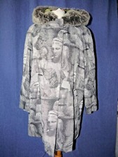 Stunning Hooded Coat, Exclusive Design Fabric, Antipodium, Size 10, Bnwot