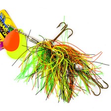 HANG ON TACKLE Sonic Boom Musky Bucktail Inline Spinner 10.5" - FIRETIGER