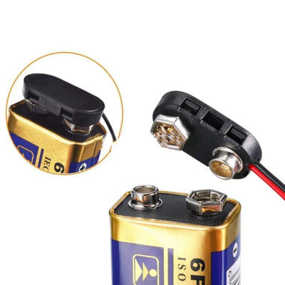9V Batterie-Clip Mit 150 Mm Kabel – Verzinnte Anschlüsse Für Elektroprojekte, Schalter & Steckdosenzubehör