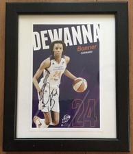 Dewanna Bonner Signed 5.5 X 8.5 Phoenix Mercury Team Issued Photo Framed