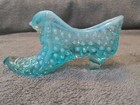 Fenton Art Glass Slipper Blue Opalescent Hobnail Cat Head — photo 1