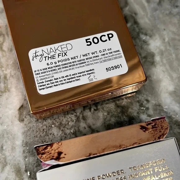 Urban Decay Stay Naked The Fix Powder Foundation # 50 CP Medium Cool Pink NIB - Image 3 of 4