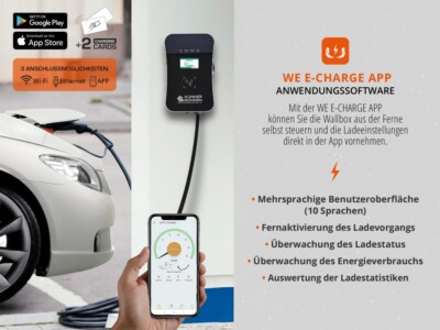 Könner & Söhnen Wallbox KS X16/3 11 kW Smart Typ 2 3-phasig WLAN E-Auto