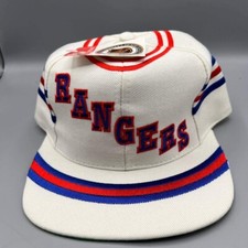 Vintage New York Rangers Hat Men White Twins Enterprise NHL Snap Back Cap New