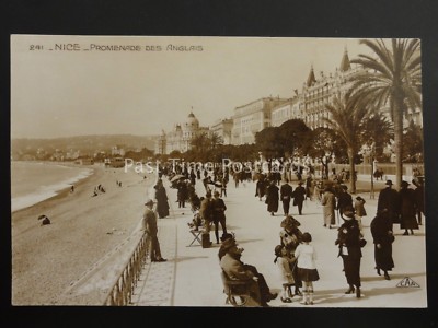 Frankreich SCHÖNE Promenade des Anglais - alte RP Postkarte von C.A.P. 241