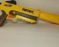 Nerf FORNITE Elite Sp-L Pistol Dart Blaster Battle Royale Golden Gun /w Silencer