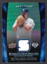 2008 Upper Deck Spectrum Retrospectrum Swatches Blue David Wells #RS-DW1