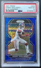 KENNY GOLLADAY 2021 PRIZM PRIZM BLUE SHIMMER COLOR MATCH PSA GEM MINT 10 /25