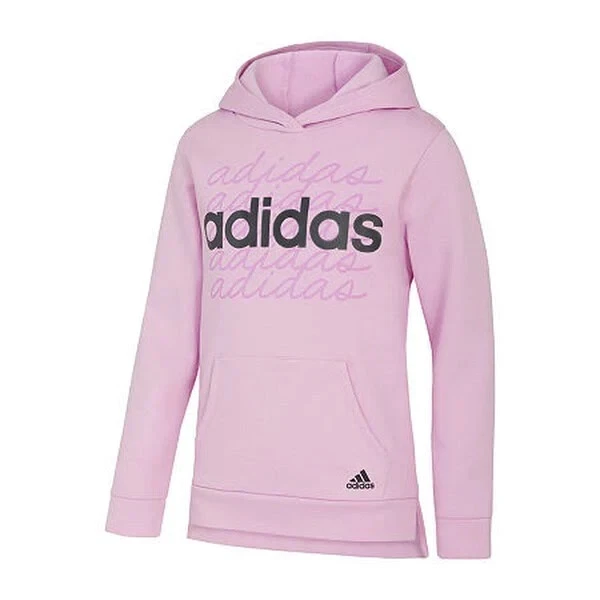 ADIDAS Big Girls Event Cotton Fleece Clear Lilac Hoodie