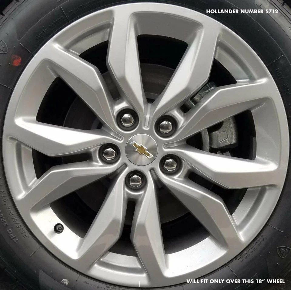 One Wheel Skin Cover Fits 2016-2018 Chevrolet Impala 18" Gloss Black 10 Spoke Foto 2 de 2