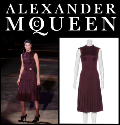 Alexander McQUEEN ワンピース アレキサンダーマックイーン☆キアロスクーロ柄ワンピース