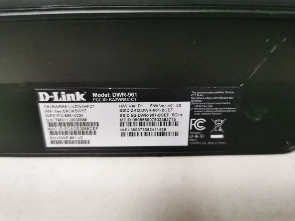 D-Link Wireless Router DWR-961-VZ-R Verizon/Working/Miss antenna/#M13 - Image 2 of 3