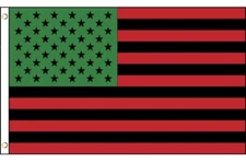 African American Flag 3x5 Ft Black Lives Matter  Red Black Green-Black Owned