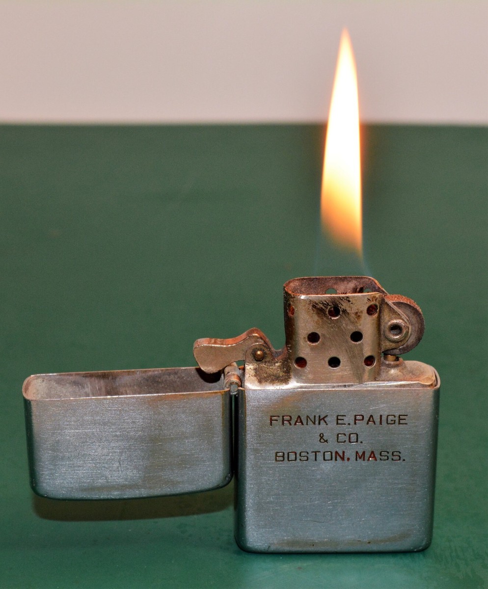 VTG 1930-40s Zippo 3 barrel 16 hole Pat.2032695 Advertised VTG 1930-40s Zippo 3 barrel 16 hole Pat.2032695 Advertised