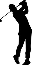 Golfer Vinyl Sticker Decal Man Player Car Window Laptop Yeti