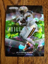 2021 Panini Prizm Alvin Kamara Brilliance Green Cracked Ice No. B-9 Retail SSP