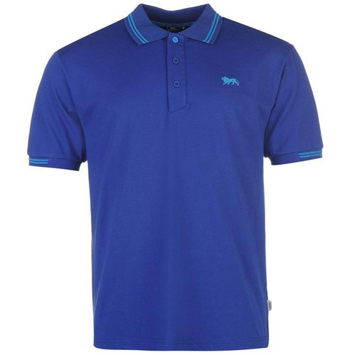 MENS LONSDALE LION ROYAL BLUE POLO 