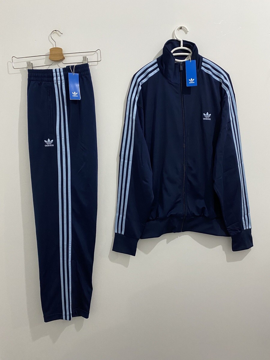 ●adidas● Firebird Track Top Indigo Clear Sky JP2544 Adidas Firebird Track Top in Night Indigo/Clear Sky adidas