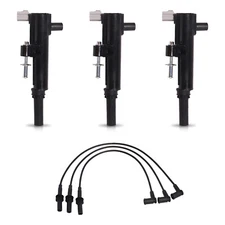 3x Ignition Coil & Spark Plug Wire Set fit Dodge Dakota 3.7L V6 UF640