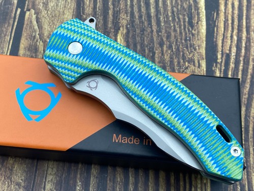 Sixleaf Folding Knife VG-10 Blade G10 Handle Fast Open Outdoor Knife SL-02-Blue - Picture 7 of 10