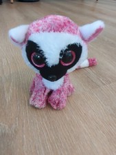TY Silk Beanie Boo 6” LEEANN THE LEMUR Stuffed Plush Animal Glittery Eye 2017 *H