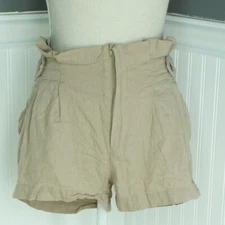American Original Rewash Brand Women’s Shorts Beige 55% Linen 45% Rayon Size S