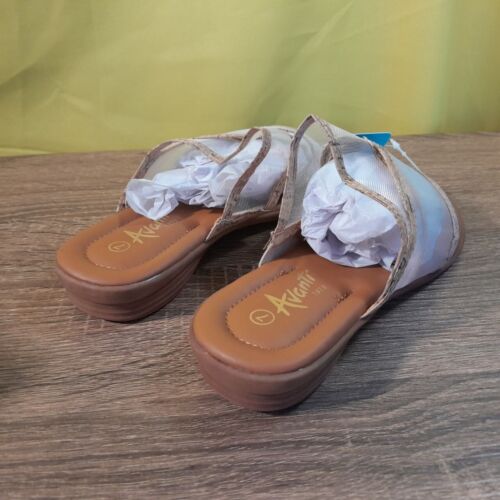 Avanti Fancy Cork Open Toe Mesh Sandal Flat Slides Women Shoes SIZES NIB SH12 - Picture 3 of 8