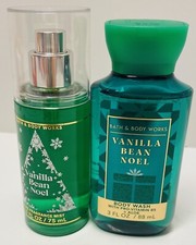 Bath  Body Works Vanilla Bean Noel Travel Size Fragrance Mist  Body Wash