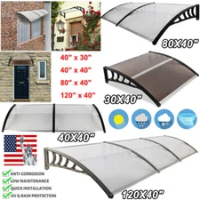 Outdoor Front Door Window Awning Patio Canopy Rain Cover UV Protected Eaves