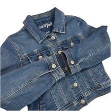 Cat  Jack Blue Denim Button Up Jacket Girls Size M 8 