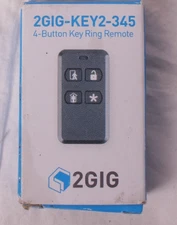 (NEW) 2gig Technologies 2GIG-KEY2-345 4-Button Key Ring Remote