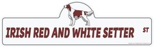 Irish Red White Setter Sign 20" Indoor Outdoor Dog Decor Home Garage Office Gift