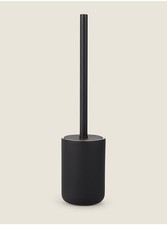 Image of Matte Black Toilet Brush - Stoneware with Stainless Steel Detail, Modern Bath