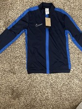 Nike Academy Soccer Zip Up Jacket Size Medium Blue