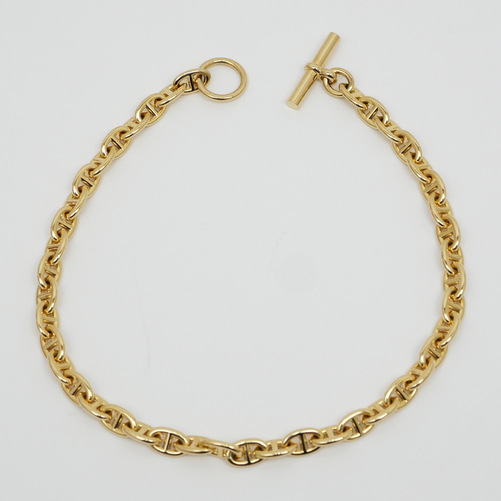 HERMES Chaine d'Ancre PM 43Link Necklace K18YG P0034672 | eBay