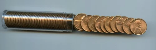 *1949-S Lincoln Cent Roll, Choice Uncirculated Full Red*