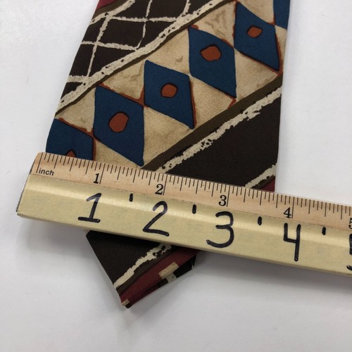 Hugo Boss 100% Silk Neck Tie Men’s Geometric Art Vintage VTG 59-in X 3.5" - Picture 5 of 8