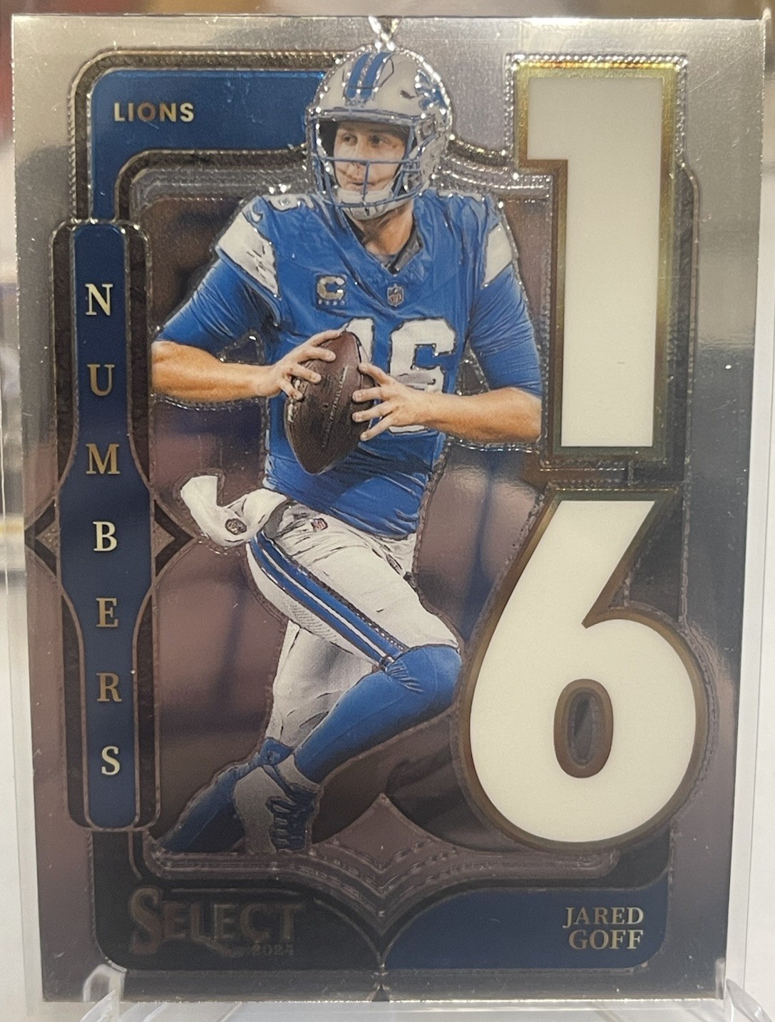 2024 Panini Select Numbers #7 Jared Goff Detroit Lions Rams