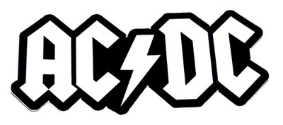 ACDC - LARGE Logo Die Cut Sticker Decal Music Rock Metal Band AC/DC