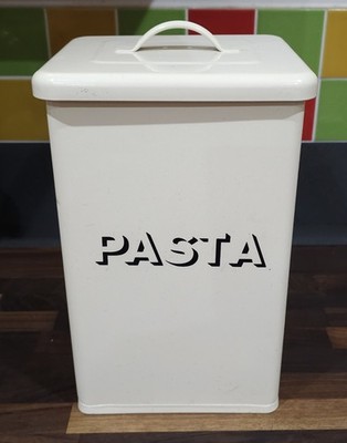 Große Creme Pasta Emaille Vorratsdose, Top Zustand 