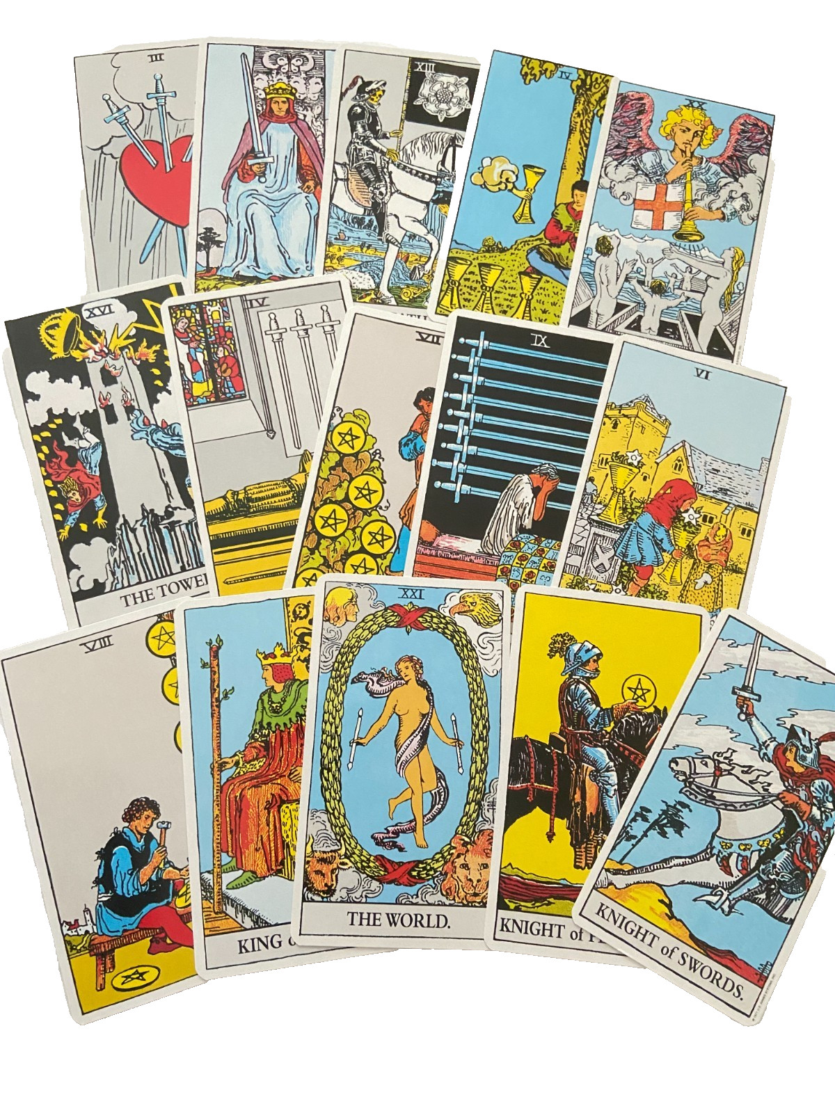 The Rider Waite Tarot Deck 78 Card Deck & 36-Page Booklet w/ Spreadsheet