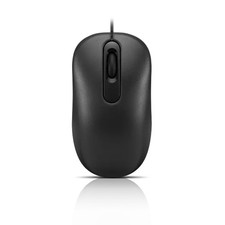 Lenovo 100 Wired USB Mouse Full-Size Optical Ambidextrous Black for PC Laptop