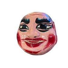 Chinese Lunar New Year Papiér-Mâché Buddha Boy Dance Mask