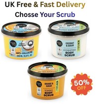 ORGANIC Sugar Body Scrub NATURAL Exfoliating PARABEN-FREE Anti-Cellulite - 250ml