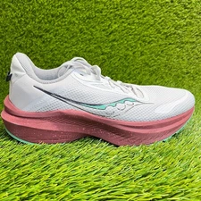 Saucony Axon 3 Womens Size 10 White Red Athletic Running Walking Shoes Sneakers